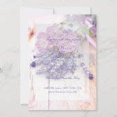Wilde Roos en lavender Summer Flower Wedding Kaart (Voorkant)