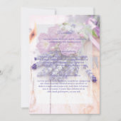 Wilde Roos en lavender Summer Flower Wedding Kaart (Voorkant)