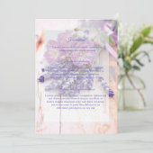 Wilde Roos en lavender Summer Flower Wedding Kaart (Staand voorkant)