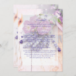 Wilde Roos en lavender Summer Flower Wedding Kaart