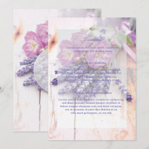 Wilde Roos en lavender Summer Flower Wedding Kaart
