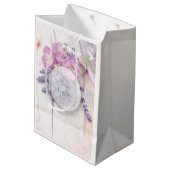 Wilde Roos en lavender Summer Flower Wedding Medium Cadeauzakje (Achterkant Gekanteld)