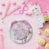 Wilde Roos en lavender Summer Flower Wedding Papieren Bordje (Feest)