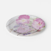 Wilde Roos en lavender Summer Flower Wedding Papieren Bordje (Gekanteld)