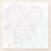 Wilde Roos en lavender Summer Wedding Cheers Glazen Onderzetter (Achterkant)