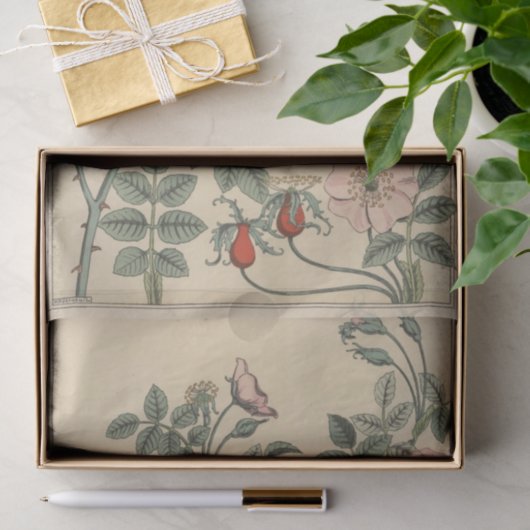 Wilde Roos, Eugene Grasset's Botany-serie Tissuepapier (Geschenk)