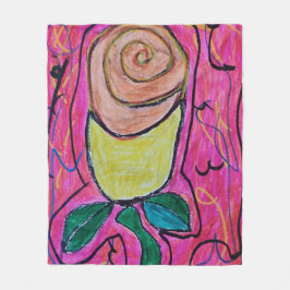 Wilde Roos Fleece Deken