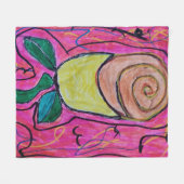 Wilde Roos Fleece Deken (Voorkant (Horizontaal))