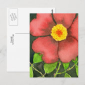 Wilde Roos Floral Briefkaart (Voorkant / Achterkant)