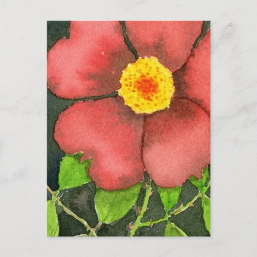 Wilde Roos Floral Briefkaart (Voorkant)