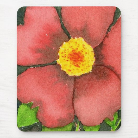 "Wilde Roos" Floral Mousepad Muismat (Voorkant)
