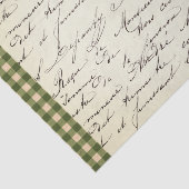 Wilde Roos  Frans Script Check Tissue Paper Tissuepapier (Detail)