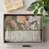 Wilde Roos  Frans Script Check Tissue Paper Tissuepapier (Geschenk)