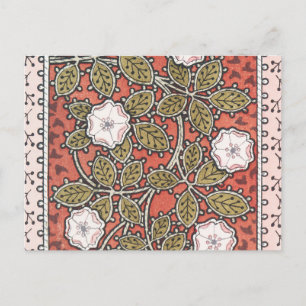 Wilde Roos Kunst Illustratie Bloem Vintage Briefkaart
