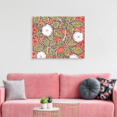 Wilde Roos Kunst Illustratie Bloem Vintage Canvas Afdruk (Insitu (Woonkamer))