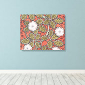 Wilde Roos Kunst Illustratie Bloem Vintage Canvas Afdruk (Insitu (Houten vloer))