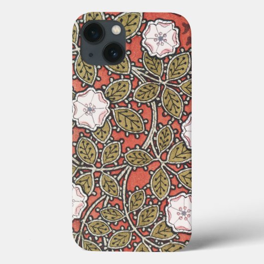 Wilde Roos Kunst Illustratie Bloem Vintage Case-Mate iPhone Case (Achterkant)