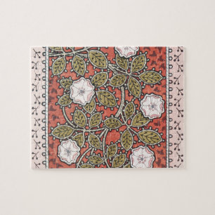 Wilde Roos Kunst Illustratie Bloem Vintage Legpuzzel