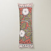 Wilde Roos Kunst Illustratie Bloem Vintage Lichaamskussen (Achterkant (Verticaal))