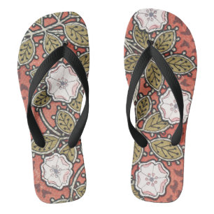 Wilde Roos Kunst Illustratie Bloem Vintage Teenslippers