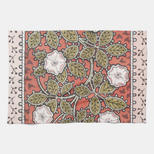 Wilde Roos Kunst Illustratie Bloem Vintage Theedoek