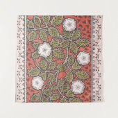 Wilde Roos Kunst Illustratie Bloem Vintage Wandkleed (Voorkant)