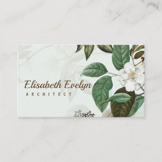 Wilde roos lijst visitekaartje (Voorkant)