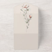 Wilde Roos Trouw Alles in Eén Trouw Uitnodiging (Buitenkant)