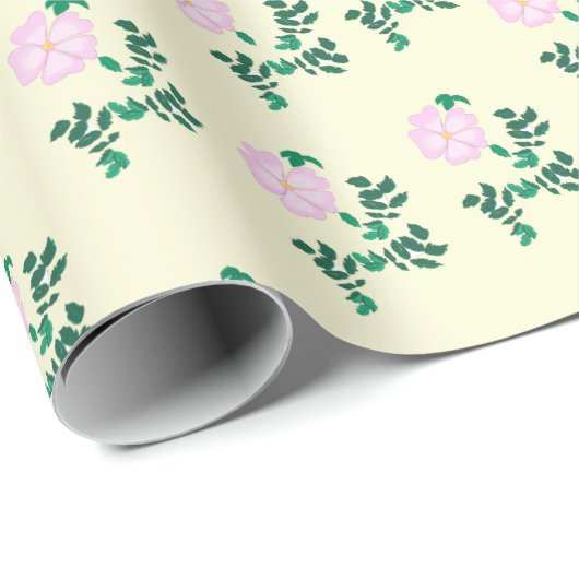 Wilde Roos Vloer Cadeaupapier (Rol Hoek)