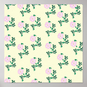 Wilde Roos Vloer Poster