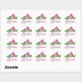 Wilde Roos Wilde Bloem Regen Citaat Vierkante Sticker (Vel)