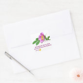 Wilde Roos Wilde Bloem Regen Citaat Vierkante Sticker (Envelop)