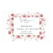 Wilde Roze Bloemen Bruiloft 