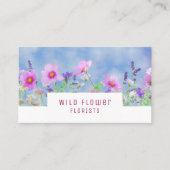 Wilde roze Floral, bloemenbakkerij Visitekaartje (Voorkant)