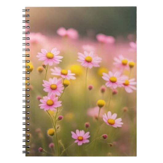 Wilde Roze Margrieten Notitieboek (Voorkant)