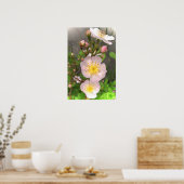 Wilde roze Posters bloemen (Keuken)
