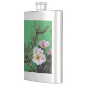 wilde roze roos bloemen in het groen. flacon (Links)