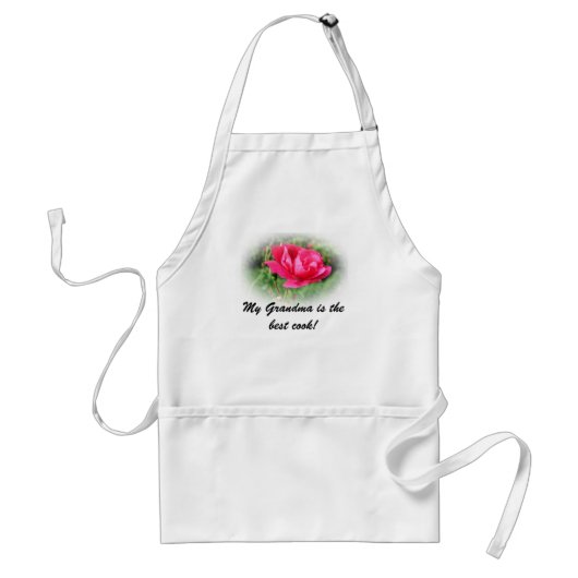wilde roze roos bloemen standaard schort (Voorkant)