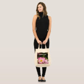 wilde roze roze canvas tas. Voeg jouw naam toe. Tote Bag (Voorkant (model))