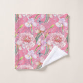 Wilde Roze Rozen Bad Handdoek Set (Wasdoekje)