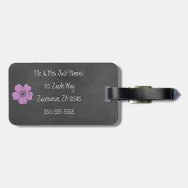 Wilde Roze Rozen Schoolbord Bagagelabel
