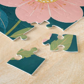 Wilde Roze Tijger Verjaardagsavontuur Legpuzzel (Zijkant)