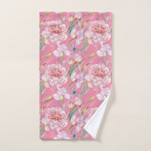 Wilde roze wisswisset bad handdoek (Handdoek)