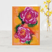 "Wilde Rozen" - Alcohol Inkt Kunst Kaart (Gele Bloem)