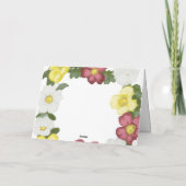 Wilde Rozen Bewerkbaar Dank je wel Kaart (Achterkant)