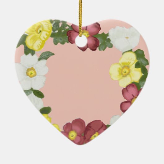 Wilde rozen Bewerkbare Moederdag Keramisch Ornament (Achterkant)