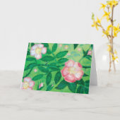 Wilde rozen Birthday Kaart (Gele Bloem)