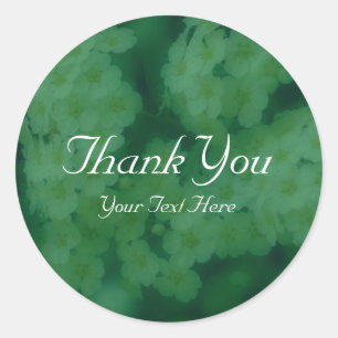 Wilde Rozen Bloem Dank u Gepersonaliseerd Ronde Sticker