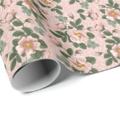  wilde Rozen: bloemenachtergrond Cadeaupapier (Rol Hoek)