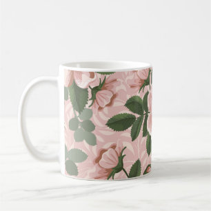 wilde Rozen: bloemenachtergrond Koffiemok